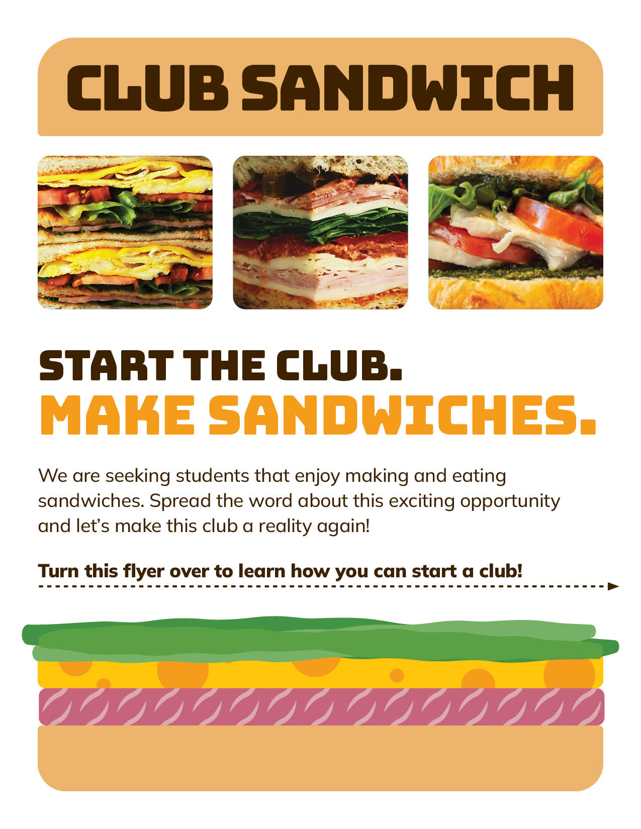 Club Sandwich flyer preview